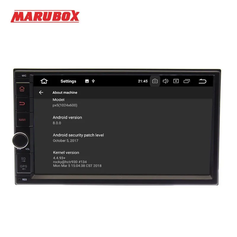 MARUBOX 706PX5 Универсальный 2 Din Автомобильный мультимедийный плеер Восьмиядерный Android 9,0, 4 Гб ram, 32 ГБ rom, радио чипы TEF6686, 2USB Bluetooth