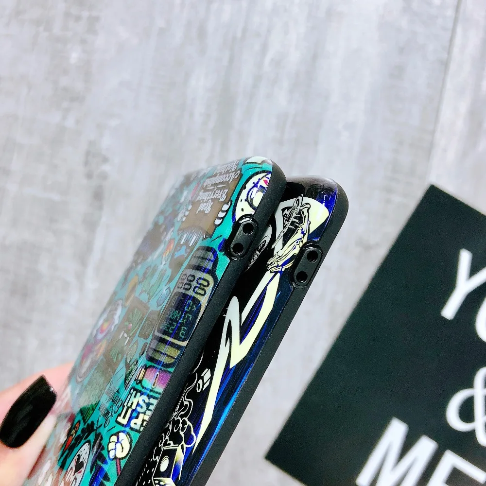 Marca de moda de la serie de cómics de dibujos animados Blu ray IMD caso para Samsung Galaxy S8 S9 más Note8 9 Art suave TPU cubierta Capa Fundas