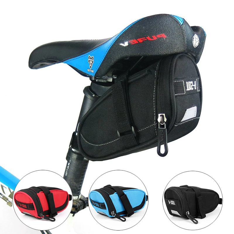 

Waterproof Bicycle Saddle Bag, Mountain Road Bike Tail Bag, Cycling Seat Bag For Bicycle Accessories Black Blue Red