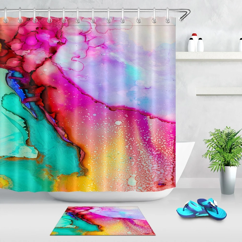 Lb 3d Digital Painting Abstract Watercolor Shower Curtain Bath Mat Set Waterproof Polyester Bathroom Curtain For Bathtub Decor Shower Curtains Aliexpress Lb 3d Digital Painting Abstract Watercolor Shower Curtain Bath Mat Set Waterproof Polyester Bathroom Curtain For Bathtub Decor Shower Curtains Aliexpress