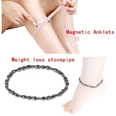 

1Pc Weight Loss Round Black Stone Magnetic Therapy Bracelet Health Care Biomagnetism Magnet Reduce Weight Men Women