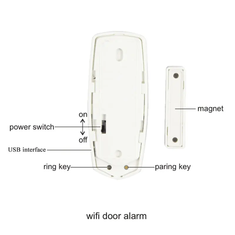 Wifi door sensor alarm with ringtone