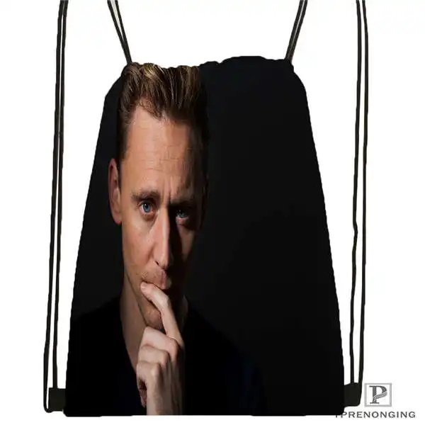 Custom Tom Hiddleston Cannes Drawstring Backpack Bag Cute Daypack Kids Satchel Black Back 31x40cm 180611 01