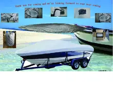 600D PU Coated Heavy Duty Trailerable Boat Cover,17′-19’X96″,Classic Accessories,High Quality Waterproof,UV anti,marine grade