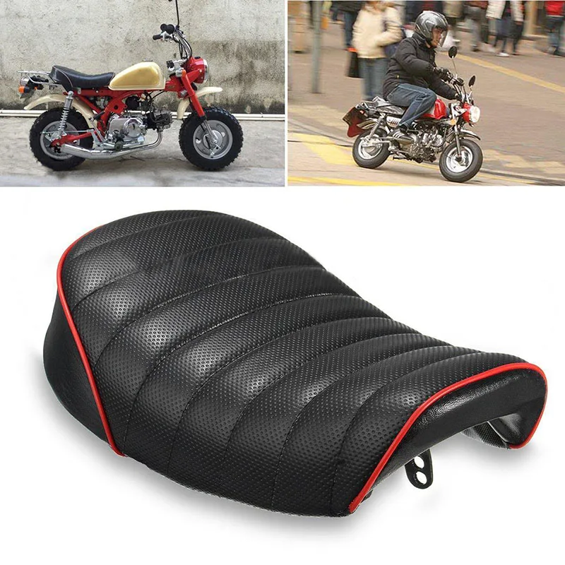 

1PC Motorcycle High Quality Black Retro Vintage Seat Saddle Cafe Racer Hump Cover Cushion For Honda MONKEY Z