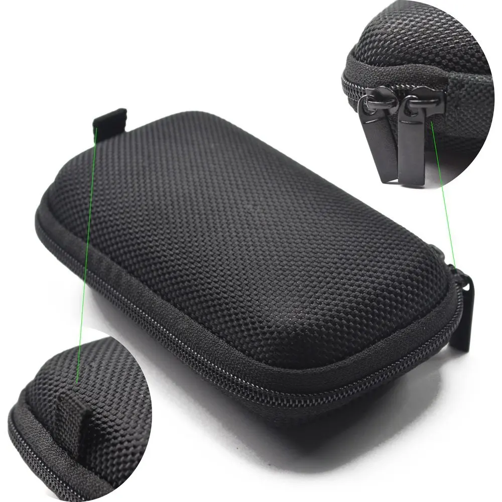 

Black Rectangle Shaped Hard Earphone Headset EVA Case for MP3/MP4 Bluetooth Earphone Earbuds with Mesh Pocket Zipper Enclosure