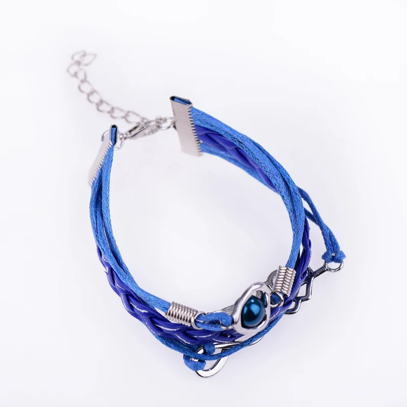 

Sale 1Pc High Quality Rope Chain Braided Cord Heart Shape Simulated Pearl Popular Romantic Women Bracelets Fashion Jewelry