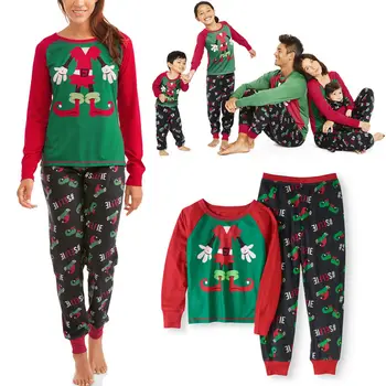 

Family Christmas Pajamas Set Adult Kids Girl Boy Mommy Sleepwear Nightwear Mother Daughter Clothes Matching Family Outfits White