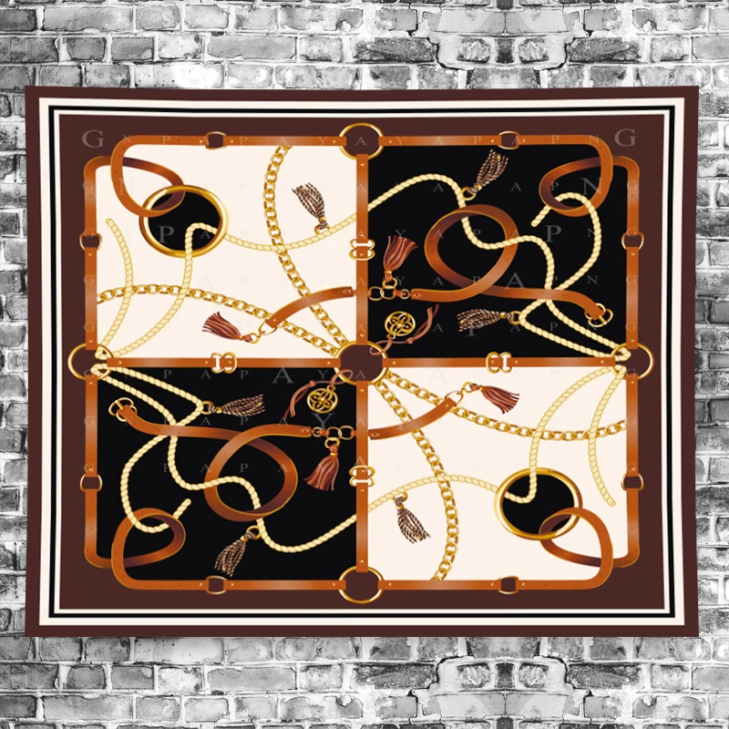 GN.PAPAYA Nordic Style Classical creative chain Tapestry Vintage Style Pattern Tapestries Retro flower Wall Hanging home  decor