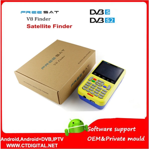 

10pcs Free sat V8 Finder DVB-S2 Satellite Meter Satellite Finde Support 1080P HD Free sat Finder V8 With 3.5 inch LCD Display