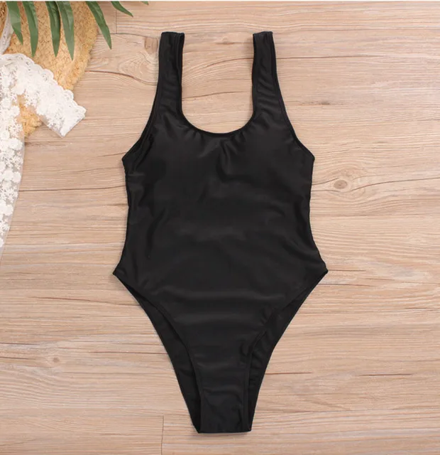 Women's Swimming Suit New One piece Swimsuit Black And Red Two color ...