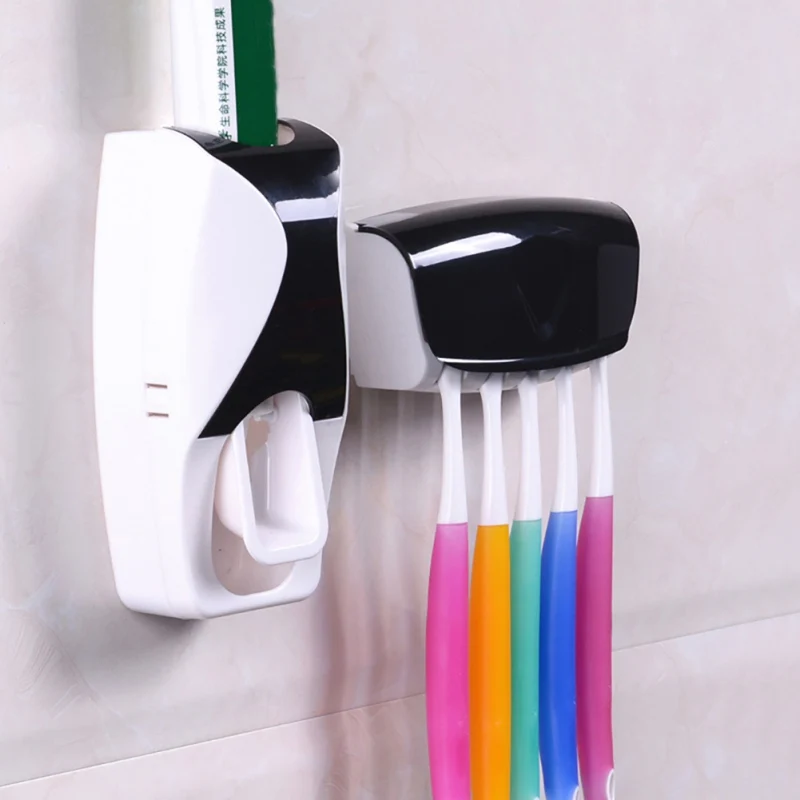 

Bathroom products Wall Mount Rack Bath set Toothpaste Squeezers Automatic Toothpaste Dispenser Toothbrush Holder W1