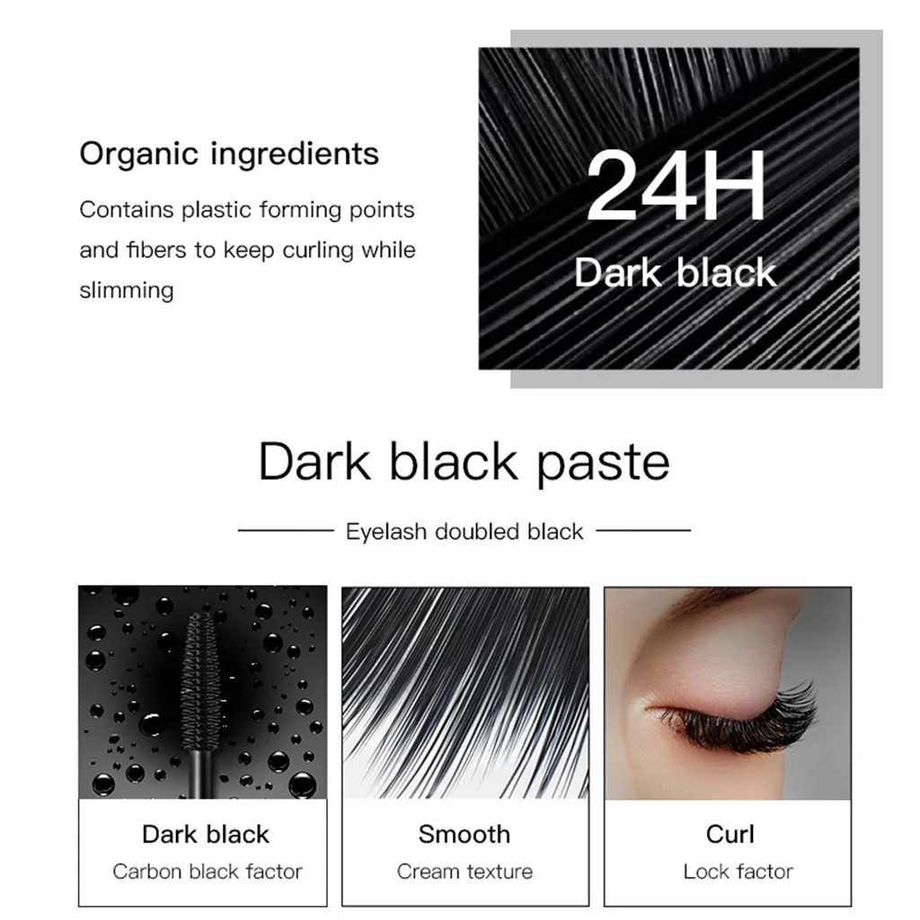 4D Smudge-proof Mascara Black Waterproof Makeup Eyelash Long Curling Mascara Eye Lashes Extension