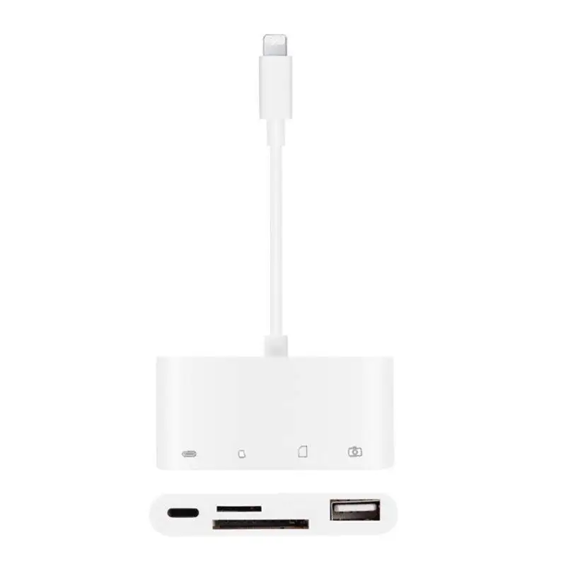 

4 in 1 8 Pin Card Reader For Lightning to SD/TF/USB/Lightning Cable Adapter for iPhone Xr Xs X 8 7 6 Plus iPad