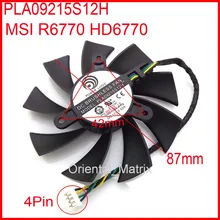 PLA09215S12H 87mm VGA Fan For MSI R6770 HD6770 Graphics Card Cooling Fan 42mm x 42mm x 42mm 12V 0.55A 4Wire