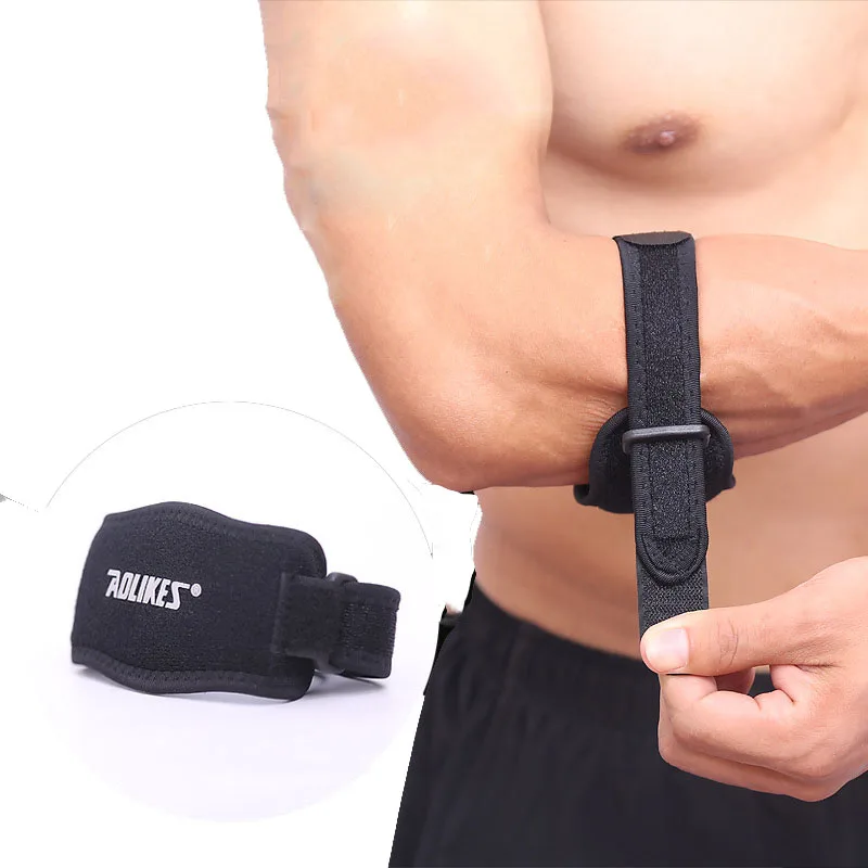 1 шт. регулируемый бандаж AOLIKES для поддержки локтя игры в бадминтон|elbow pads|elbow