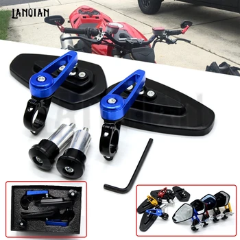 

7/8" 22mm Universal Motorcycle Rearview Mirrors Handle Bar End For Honda CB CBR 600 F3 F4 F4I 1000 RR Ninja ZX 6R 9R 10R Katana