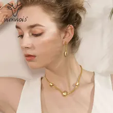 Viennois золотой цвет висячие серьги набор украшений для женщин женские вечерние Ювелирные наборы Новинка