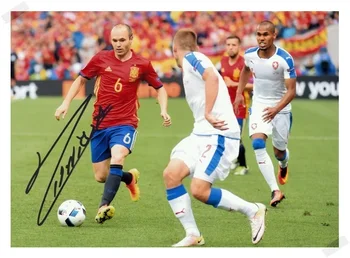 

signed Andres Iniesta autographed original photo 7 inches freeshipping 5 versions 072017 B