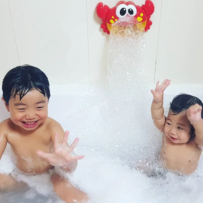 Crab Bubble Maker Music Bubble Maker Children Kids Bath Toy Soap Maker Newborn Funny toy-in Bath