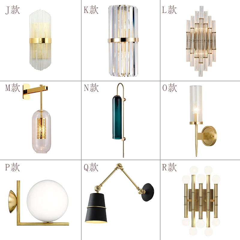 

Italy Design Wall Scone luminaire Black/Gold Bedroom Bedside Lamp light mirror Home Decoration wall lamps indoor modern Bathroom