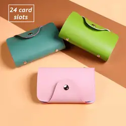 24 Модные Простые 24 слотов для карт кожаный бумажник визитки кредитной держатель для карт чехол бумажник Бизнес карты Высокое качество