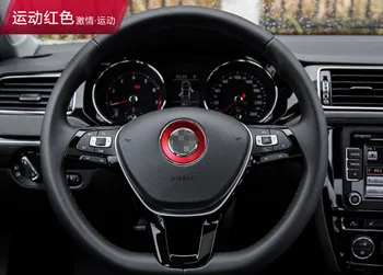 

car-styling Steering wheel trim decoration stickers FOR vw golf 5 6 7 passt B6 B7 B8 jetta mk5 mk6 mk7 tiguan CAR accessories