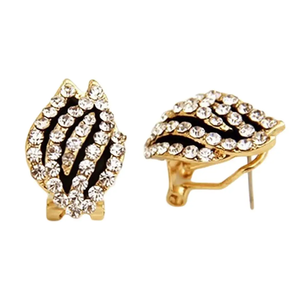 Women Party Rhinestone Jewelry Tulip Flower Ear Studs Earrings Piercing Gift | Украшения и аксессуары