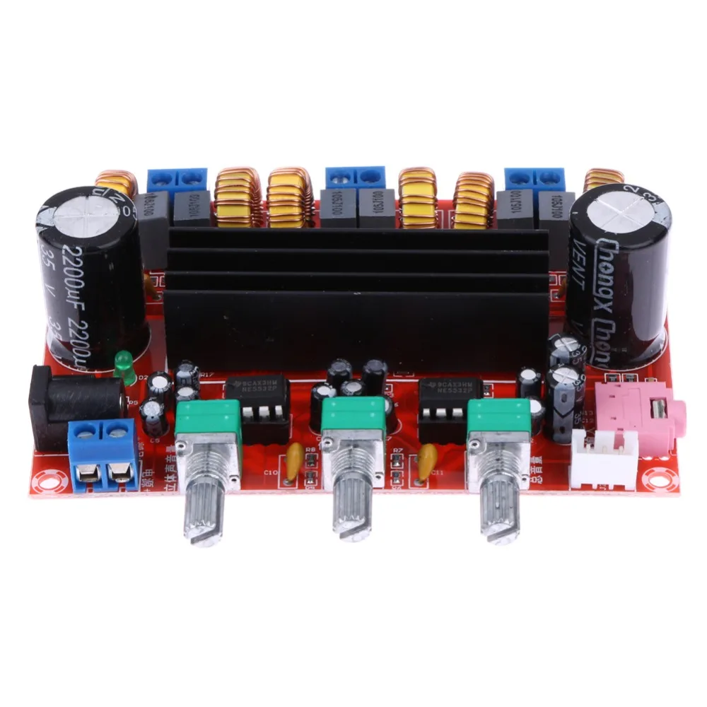 New Arrival 2x50W Digital Power Amplifier Board 100W 12 24V 2.1 Channel