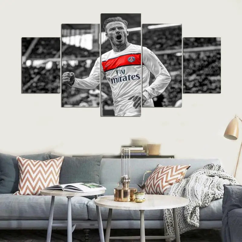 

Canvas Pictures Wall Art Home Decor Framework HD Prints 5 Piece Soccer Player Character Painting Living Room Abstract Poster