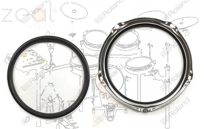 Для печатающая головка Roland Электрической Барабан PDX-8 PDX-6 Давление кольцо PDX6 PDX8 сетки печатающая головка Roland PDX-6 PDX-8 Электрической Барабан резиновое кольцо резиновый край