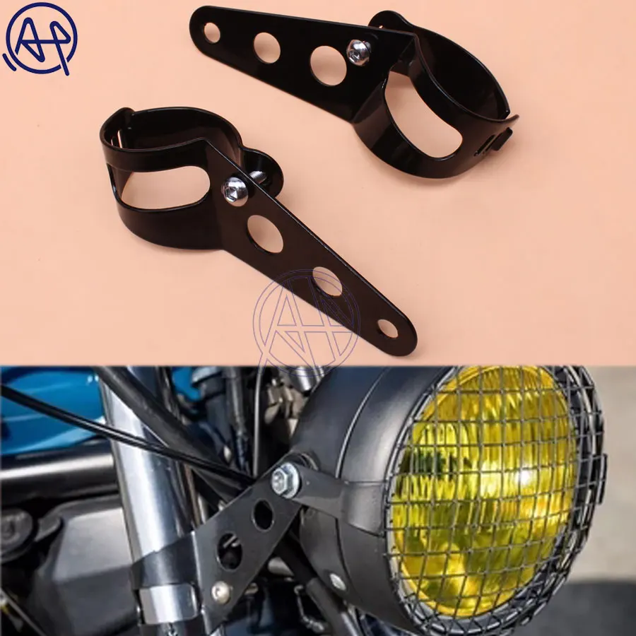 1Pair 35 43mm Motorcycle Headlight Head Fork Tube Lamp Mount Bracket