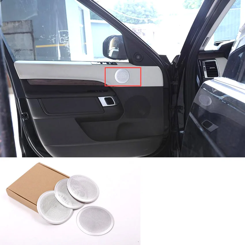 For Land Rover Discovery 5 LR5 2017 2018 Car Door Speaker Cover Trim Stickers Styling Interior Parts Accessories 4Pcs/set For Land Rover Discovery 5 LR5 2017 2018 Car Door Speaker Cover Trim Stickers Styling Interior Parts Accessories 4Pcs/set