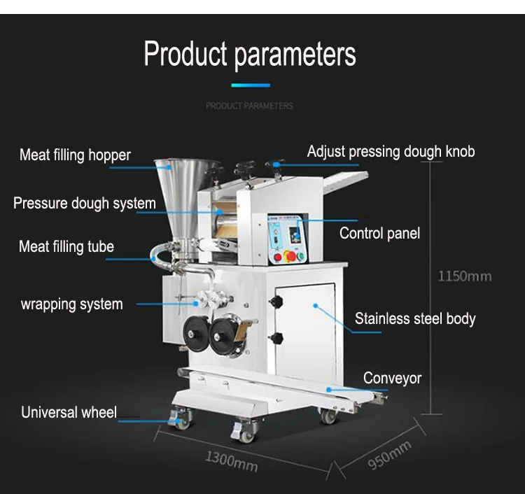 JGB-180 автоматический коммерческий крупномасштабный клецки машина имитация ручной работы машина для приготовления клецки jiaozi maker 220 В/380 В 1 шт