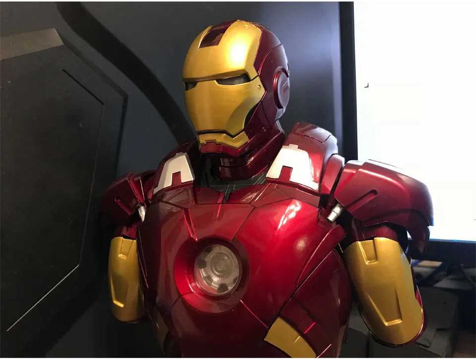 Marvel Мстители Железный человек MK43 MK7 Mark 7 1/4 бюст статуя скульптура модель декоративные украшения