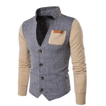 

Nice New Men Patchwork Jacket Jacket Men Suit Jacket