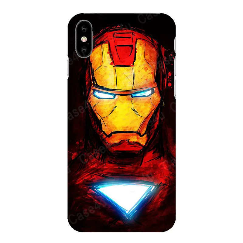 Чехол Marvel Капитан Америка щит супергерой чехол для iPhone XS Max XR X 10 7 8 Plus 6 6s Железный человек паук чехол Аксессуары