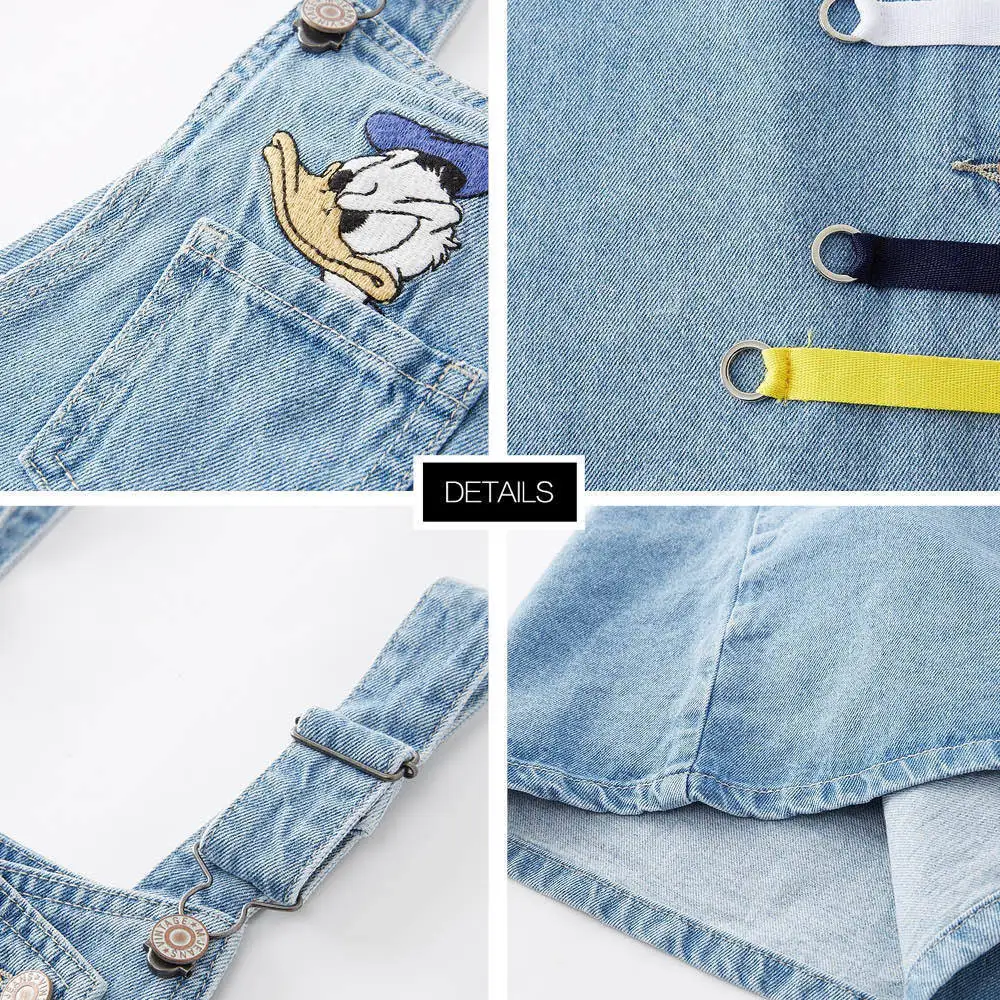 Metsbonway Brand Jeans Strap of Donald Duck Fashion Embroidered Dress in Summer and Spring