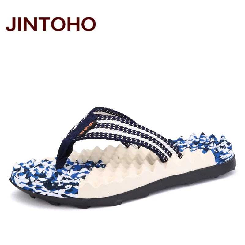 

JINTOHO Fashion Flip Flops Slippers Summer Beach Men Slippers Massage Non-Slip Male Slipper Men Slides Water Beach Shoes