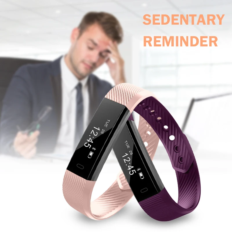 Smart ID115 Bracelet Bluetooth Armband Stappenteller Fitness Tracker For Iphone Android Telefoon Digital Running Sport Pedometer