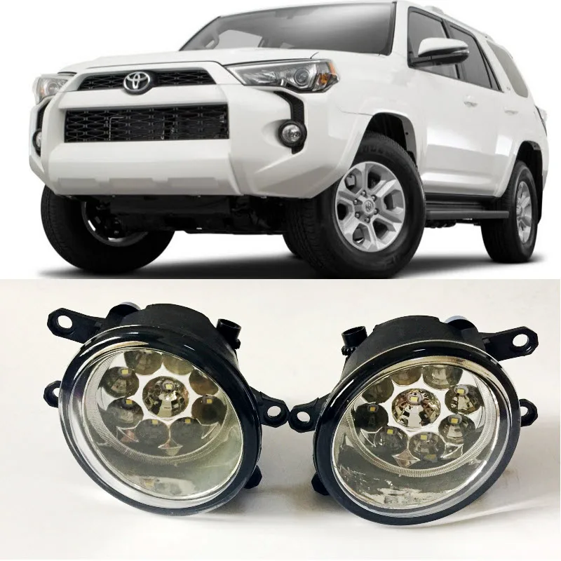 For Toyota 4Runner 2014 2015 2016 2017 9 Pieces Leds Fog Lights H11 H8 12V 55W Halogen LED Fog