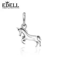 EDELL 100% Серебро 925 пробы Повседневное жизнеспособность Зодиака Кулон-подвеска лошадка оригинальный Для женщин очаровательный подарок