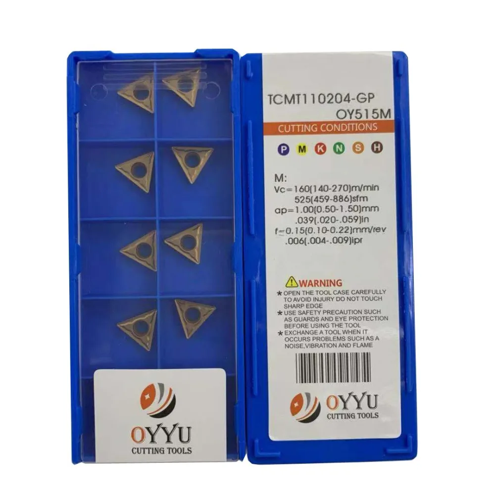 

OYYU TCMT110204-GP TCMT110208-GP OY515M TCMT 110204 110208 Carbide Inserts process Stainless Steel Lathe Tools Turning Cutter