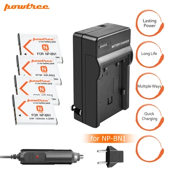 

4PC 1200mAh NP-BN1 NPBN1 BN1 Battery+Battery Charger+Car for SONY DSC TX9 T99 WX5 TX7 W390 W380 W350 W360 QX100 W370 W730 L20