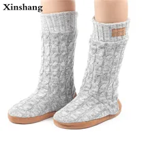 Xinshang/теплые мягкие шерстяные тапочки на пуговицах для взрослых