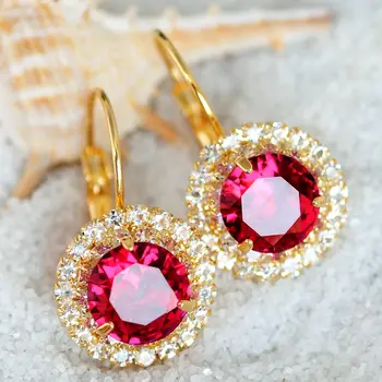 

Women's wedding The bride married female crystal earrings earrings ear clip Japan Korea fashion jewelry bead core temperament