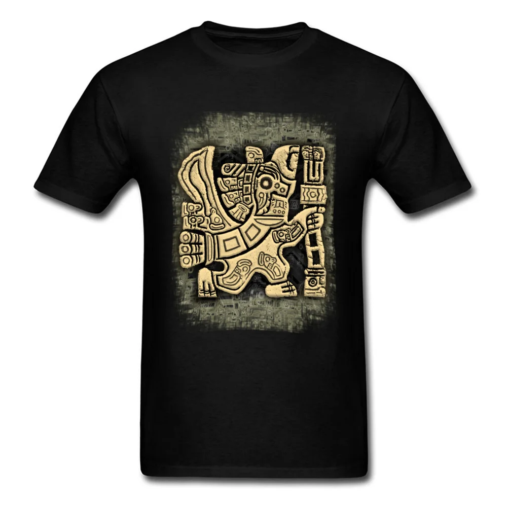 Family Aztec Eagle Warrior Crazy T Shirts Crew Neck Cotton Men Tops Shirts Short Sleeve Summer Fall Crazy Sweatshirts Aztec Eagle Warrior black