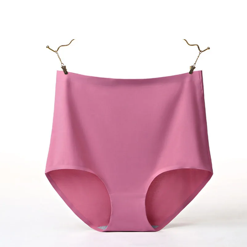K013 4Pcs/Lot Solid Seamless Women Underwear Big Size Panties Briefs