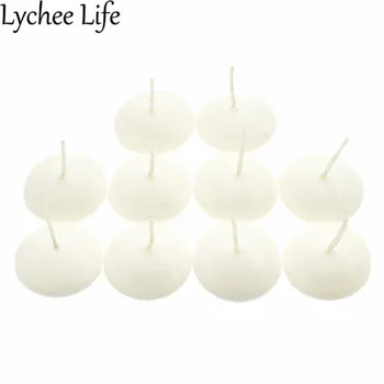 

10pcs Water Floating Candle White Round Shape Candles For Wedding Party Creative Modern Home Room Decoration Crafts