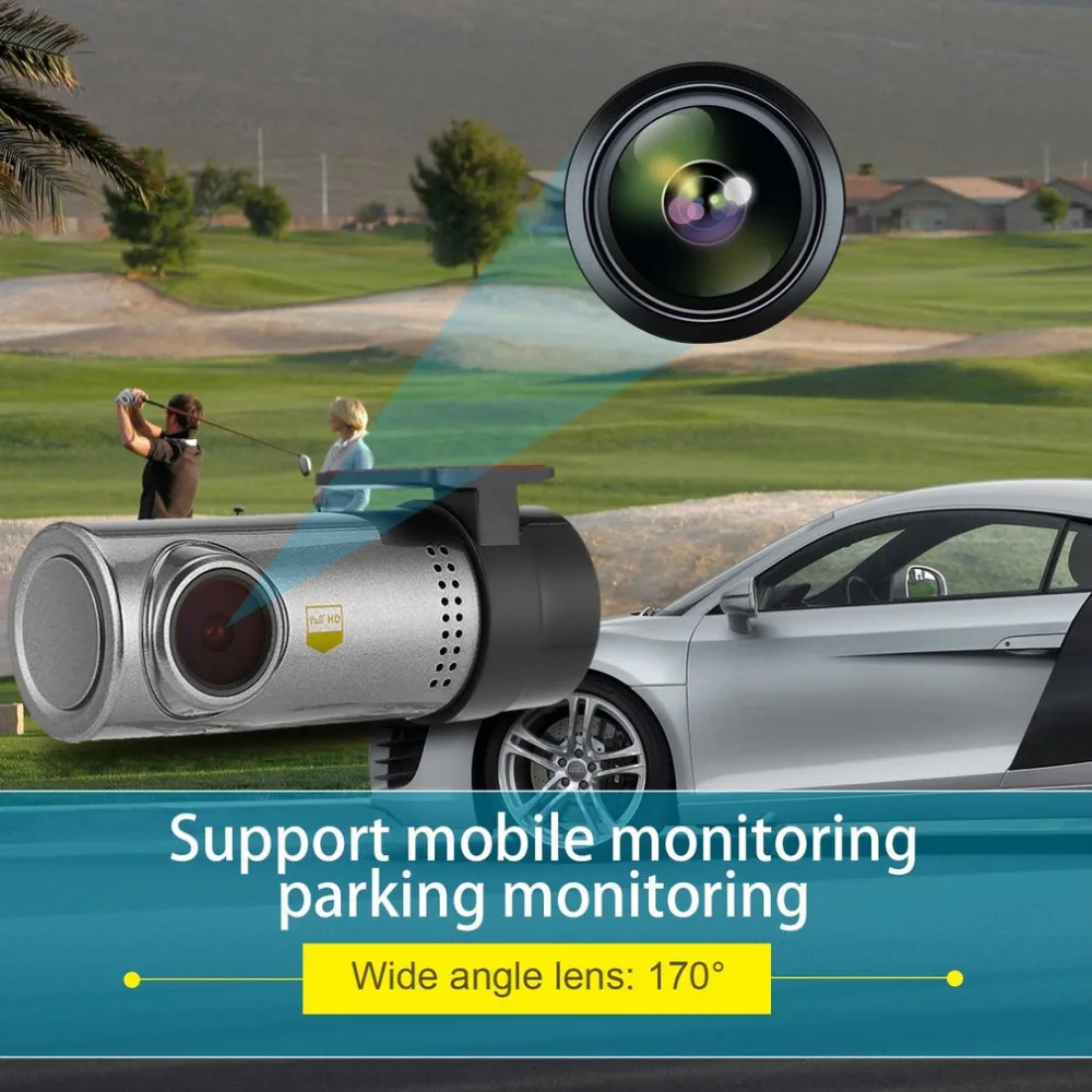 Mini 1080P HD WiFi Car DVR 360 Degree Rotation Parking Monitor Dash Cam Video Recorder Camera Built-in Mic Support TF Card Mini 1080P HD WiFi Car DVR 360 Degree Rotation Parking Monitor Dash Cam Video Recorder Camera Built-in Mic Support TF Card